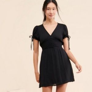 NWOT Urban Outfitters Talia Tie Sleeve Black Mini Dress Women’s - Size Small